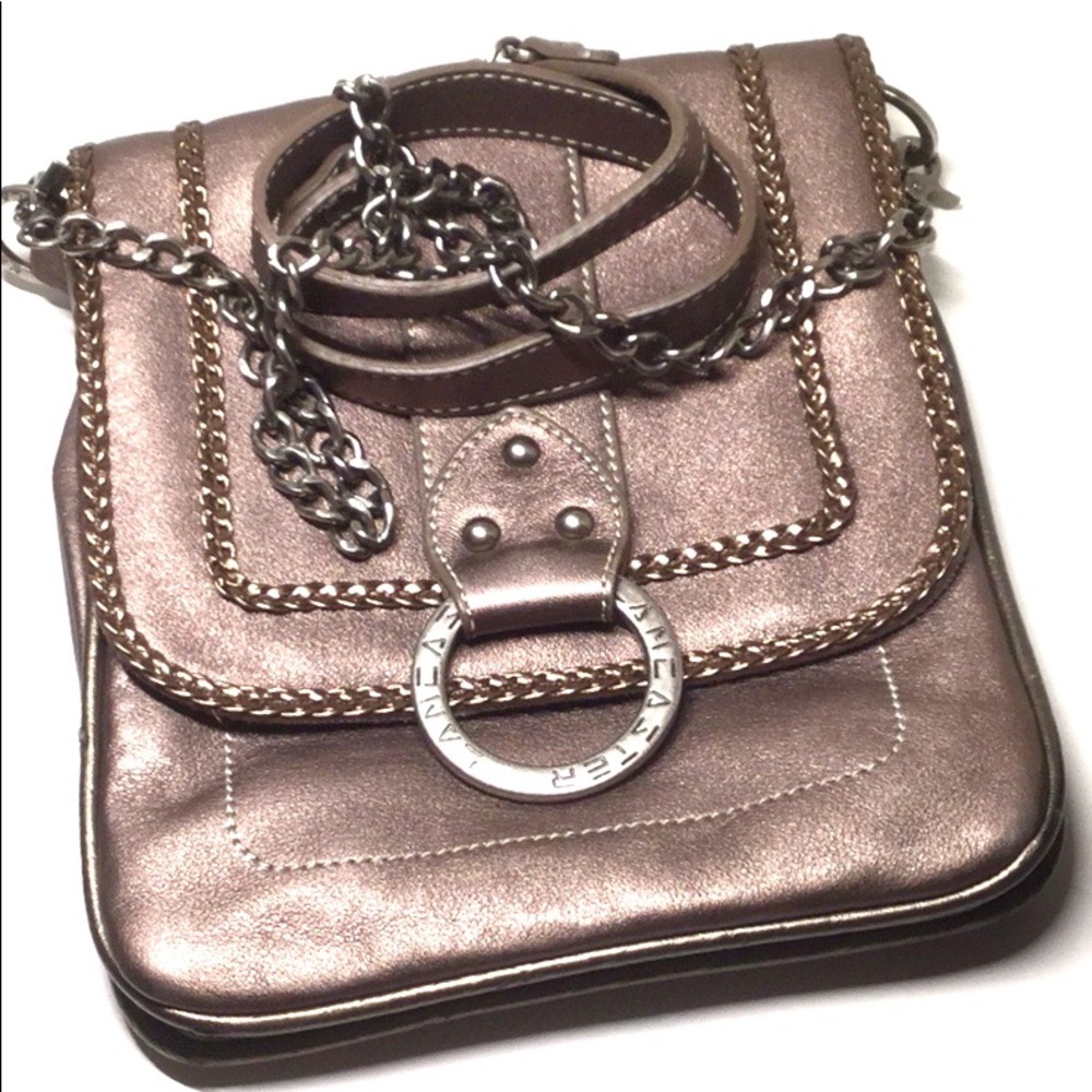 Crossbody metallic bronze copper LANCASTER